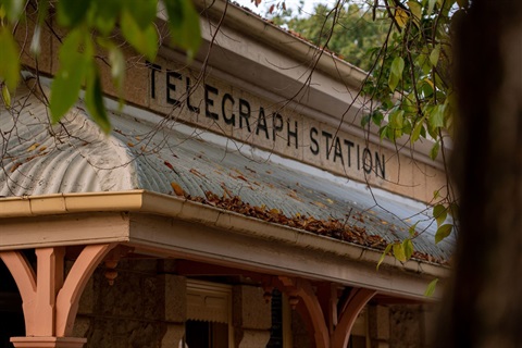 Close up of historic telegraph station