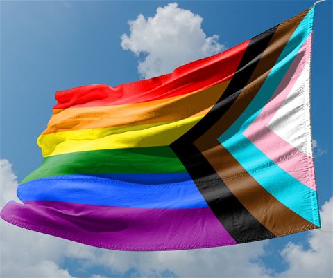 Progressive Rainbow Flag.